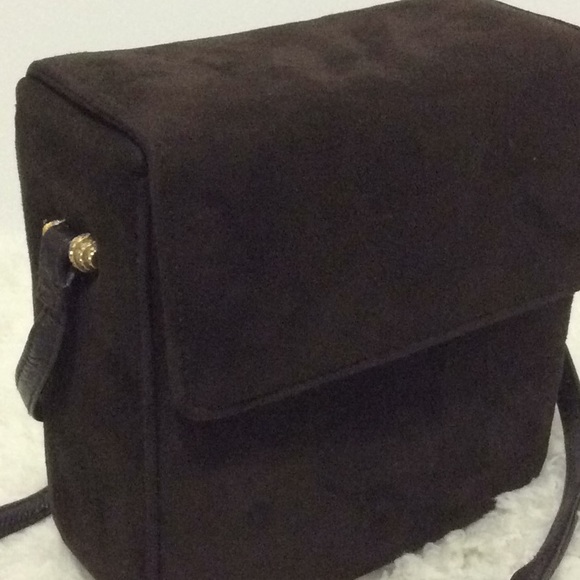 Susan Gail Genuine Suede Brown Box Handbag - Picture 13 of 13